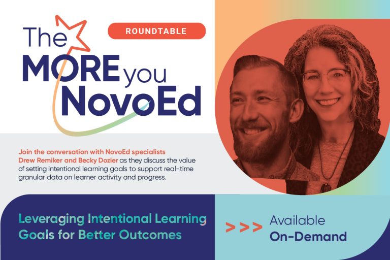 The More You NovoEd Page - Learning Goals Better Outcomes Image