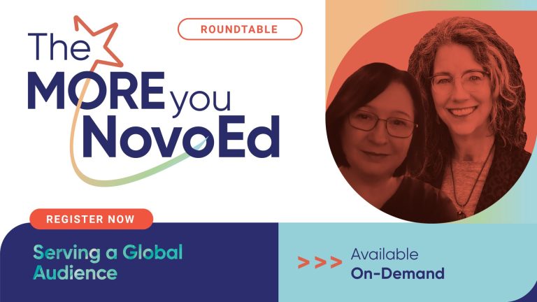 The More You NovoEd Banner Graphic Serving a Global Audience