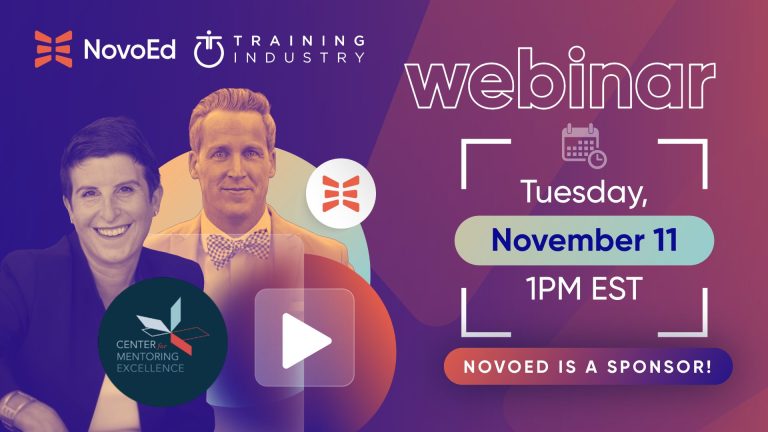NovoEd Training Industry Webinar November 2025 banner